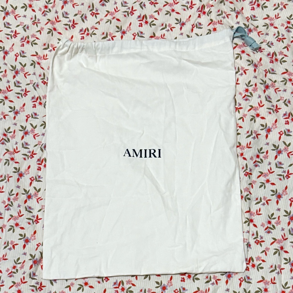 AMIRI White Dust Bag with Black Logo